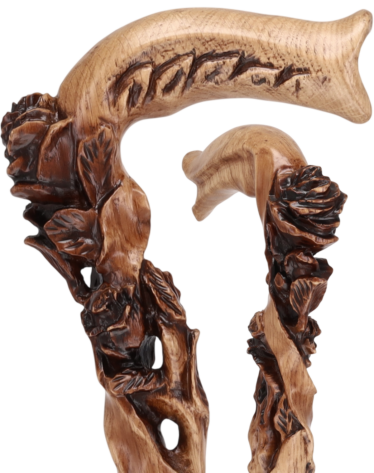 Rose Under the Tree: Artisan Intricate Hand-Carved Cane Hand Carved Artisan - Tophatter Daily Deals