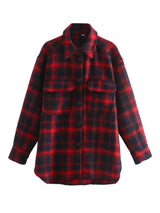 Oversized Womens Long Coat - Shirt Style, Tweed, For City Red 3D Changing Face Moving Picture Frame - Tophatter Daily Deals