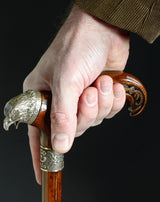 Eagle Head: Bronze Artisan Intricate Detail Design Cane Hand Carved Artisan - Tophatter Daily Deals