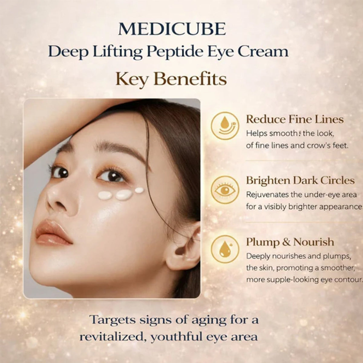 Medicube Deep Lifting Peptide Eye Cream 30ml Tube - Tophatter Daily Deals