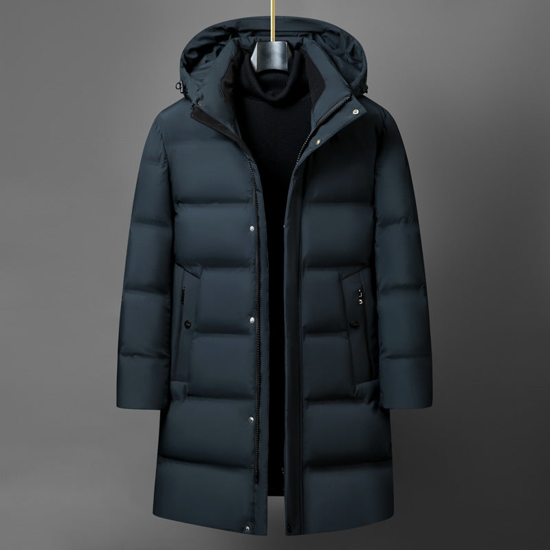 Insulating Men's Mid-Length Down Coat - Boxy, Polyester Cyan 3D Changing Face Moving Picture Frame - Tophatter Daily Deals
