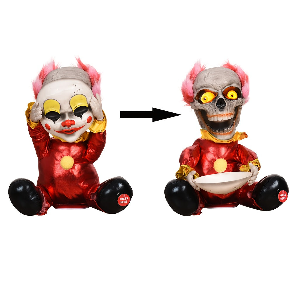 Talking Skull Clown Halloween Decoration Halloween - Tophatter Daily Deals