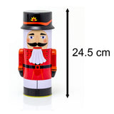 Christmas Nutcracker Storage Tin | 3D Nutcracker Soldier-Shaped Biscuit Tin Tin - Tophatter Daily Deals