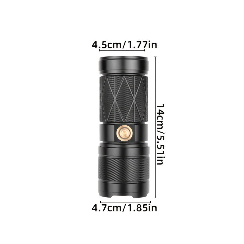 Tactical Flashlight Rechargeable Zoomable 8 Modes Camping & Hiking - Tophatter Daily Deals