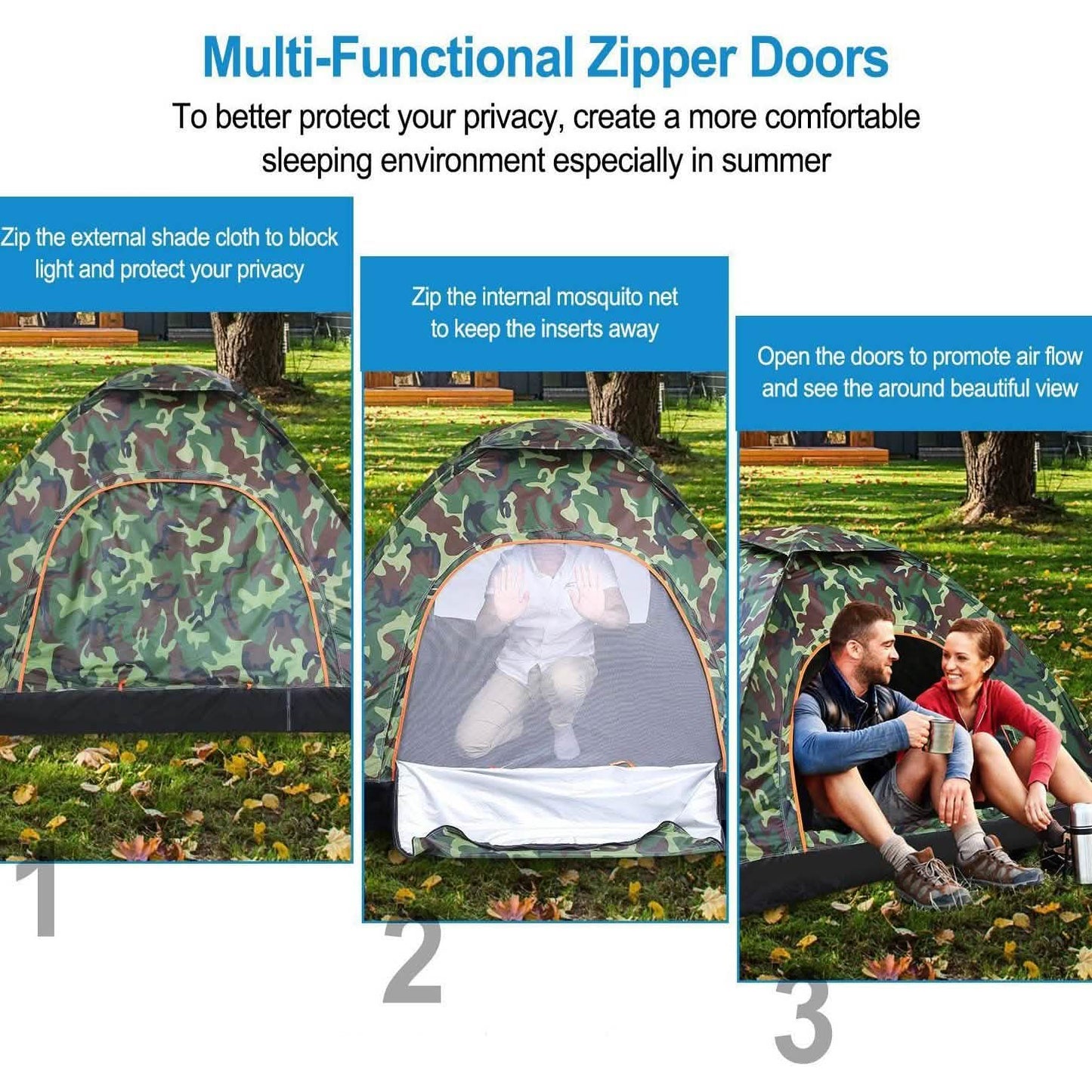 3/4 Person Instant Pop Up Dome Tent Outdoor Recreation - Tophatter Daily Deals