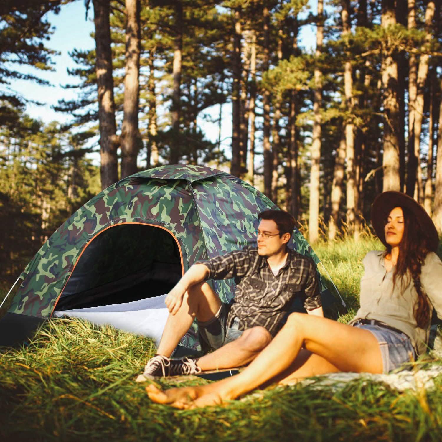 3/4 Person Instant Pop Up Dome Tent Outdoor Recreation - Tophatter Daily Deals
