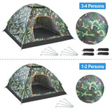 3/4 Person Instant Pop Up Dome Tent Outdoor Recreation - Tophatter Daily Deals