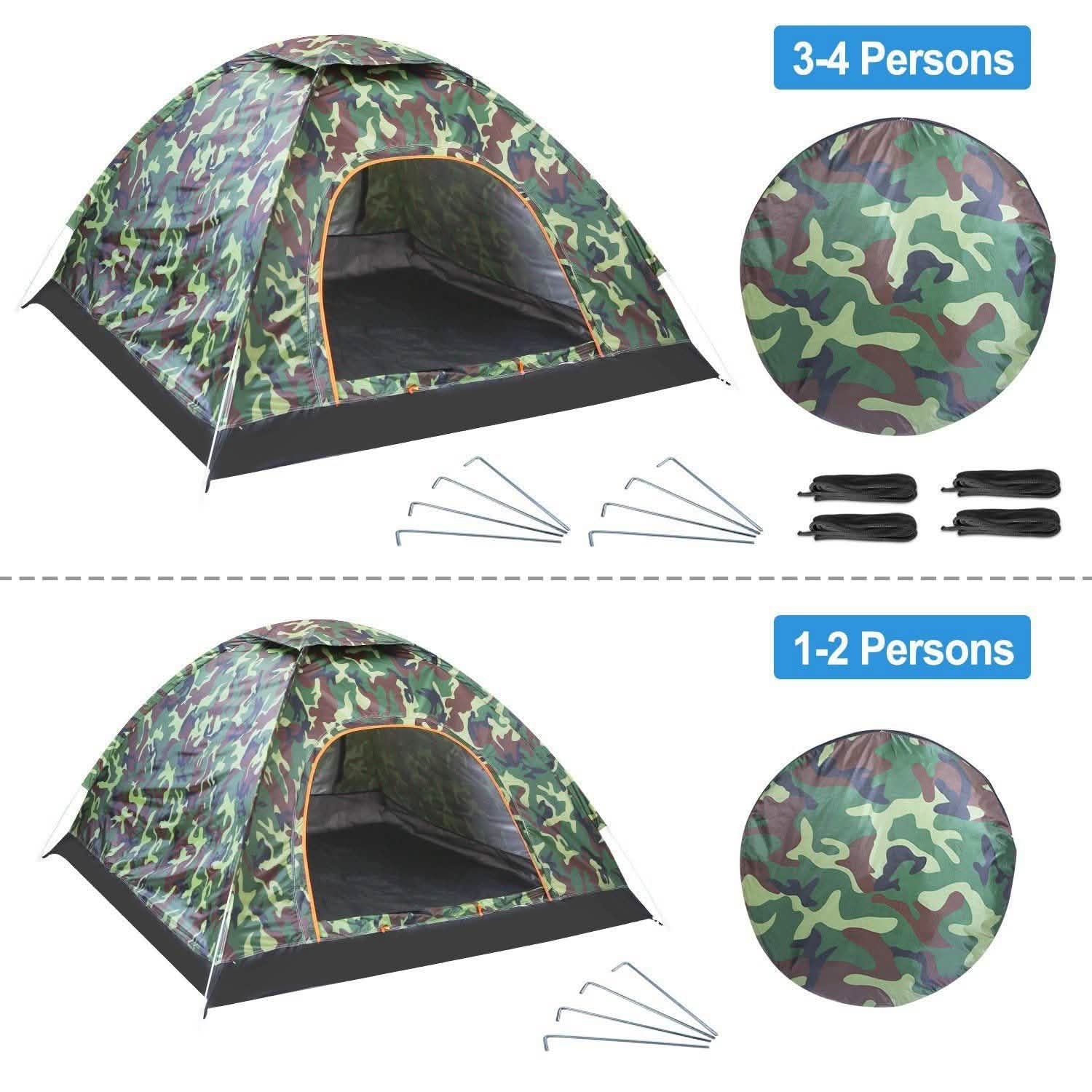3/4 Person Instant Pop Up Dome Tent Outdoor Recreation - Tophatter Daily Deals