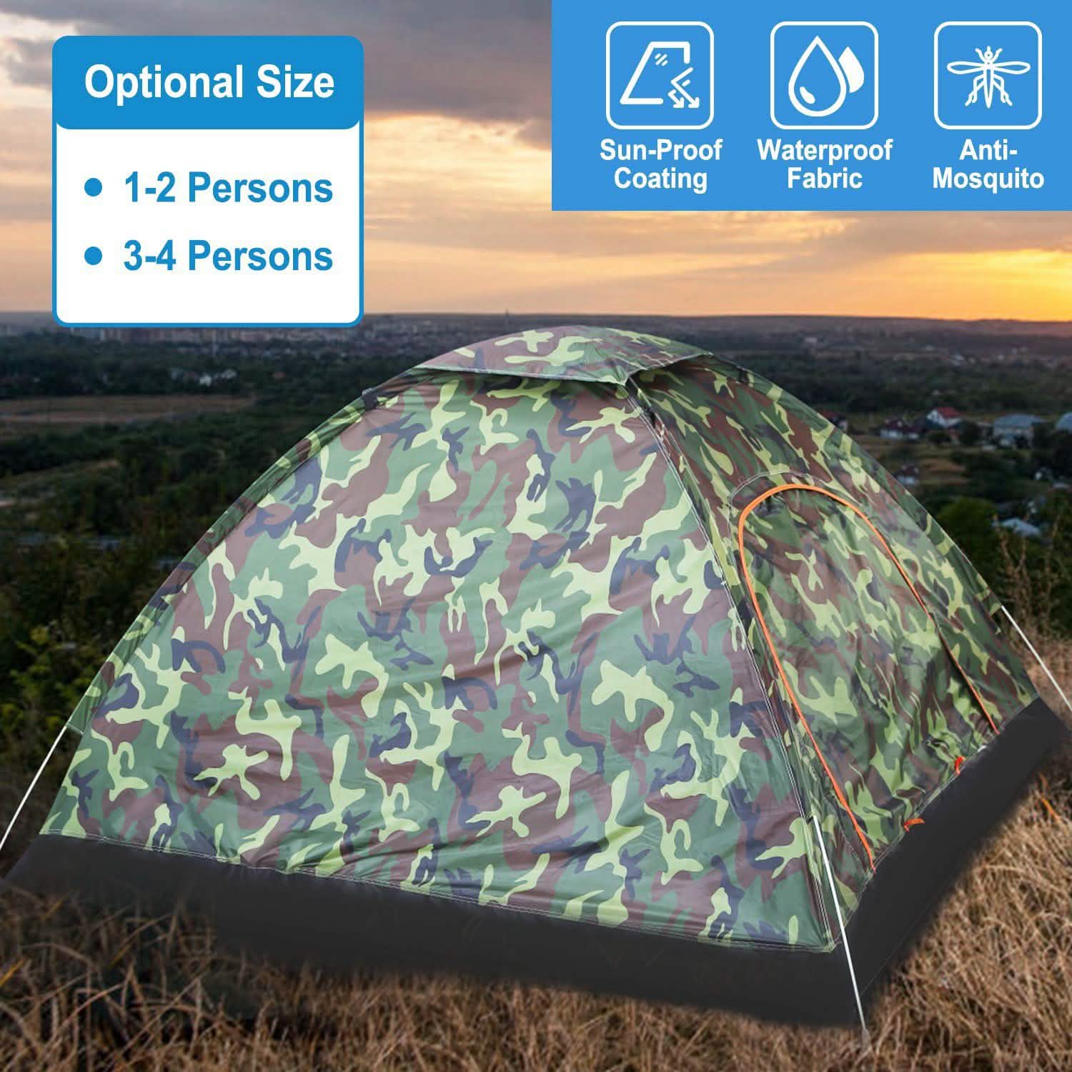 3/4 Person Instant Pop Up Dome Tent Outdoor Recreation - Tophatter Daily Deals