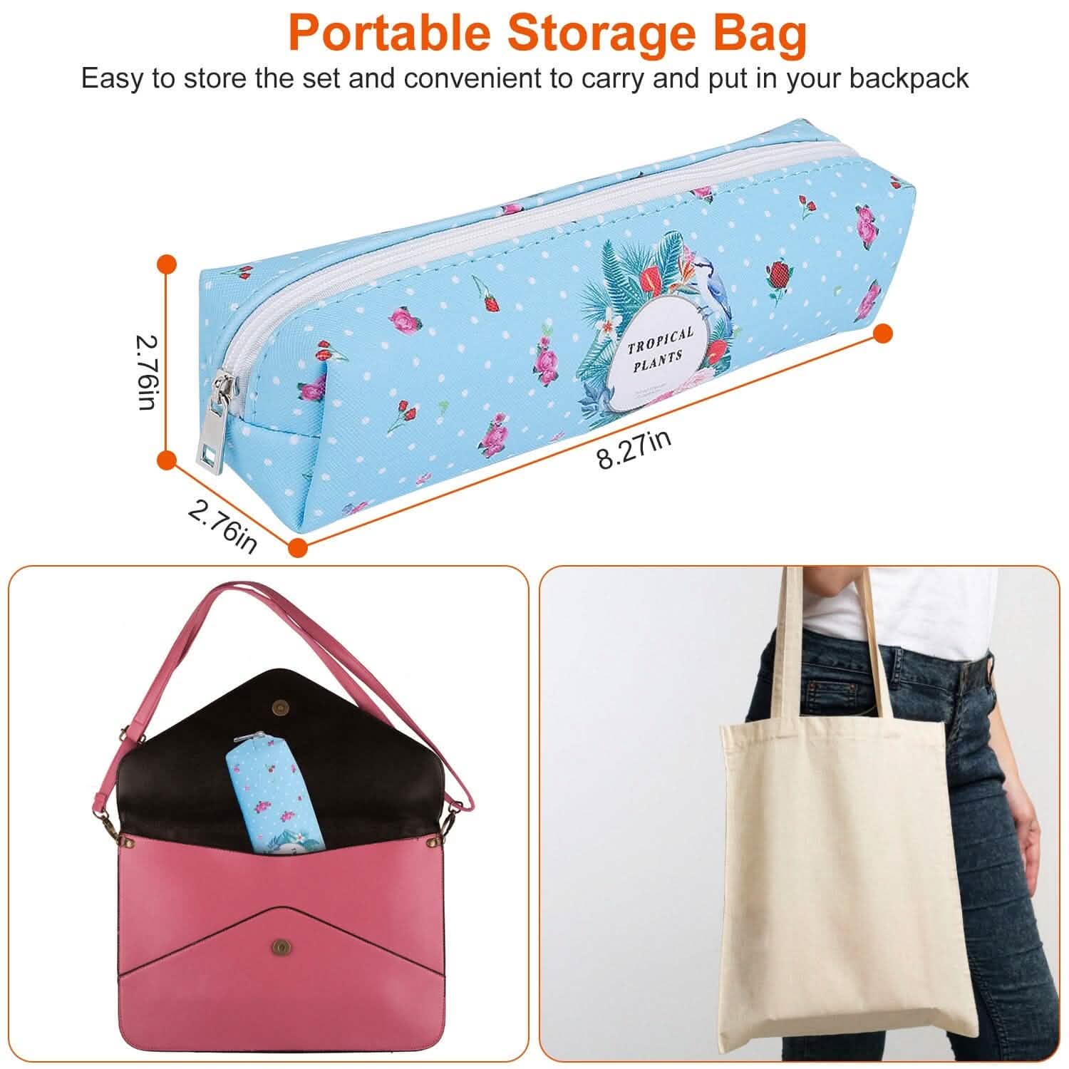 34-Piece Set: Aluminum Handle Crochet Hook Needles Knitting Tool School, Office & Art Supplies - Tophatter Daily Deals