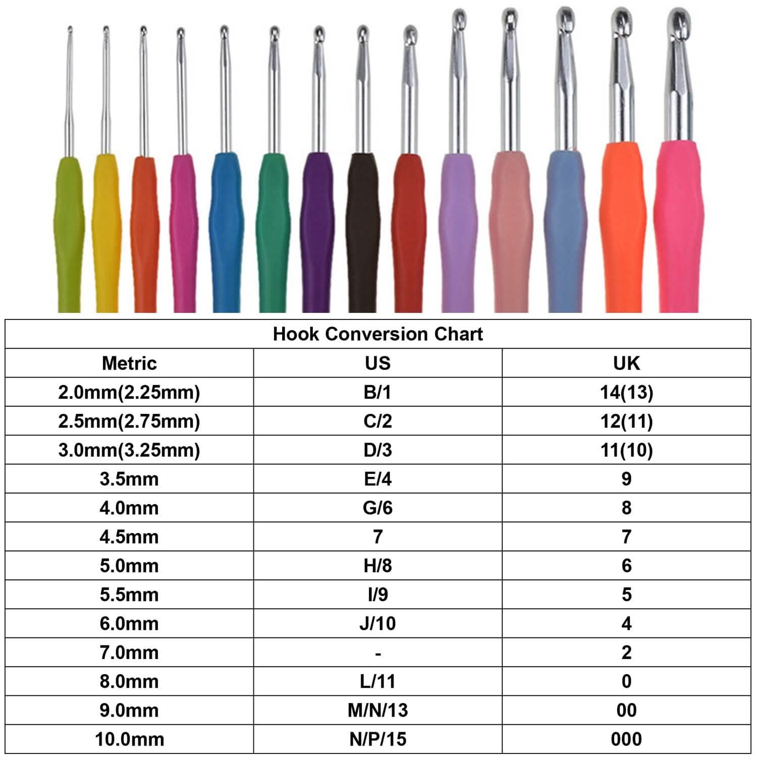 34-Piece Set: Aluminum Handle Crochet Hook Needles Knitting Tool School, Office & Art Supplies - Tophatter Daily Deals