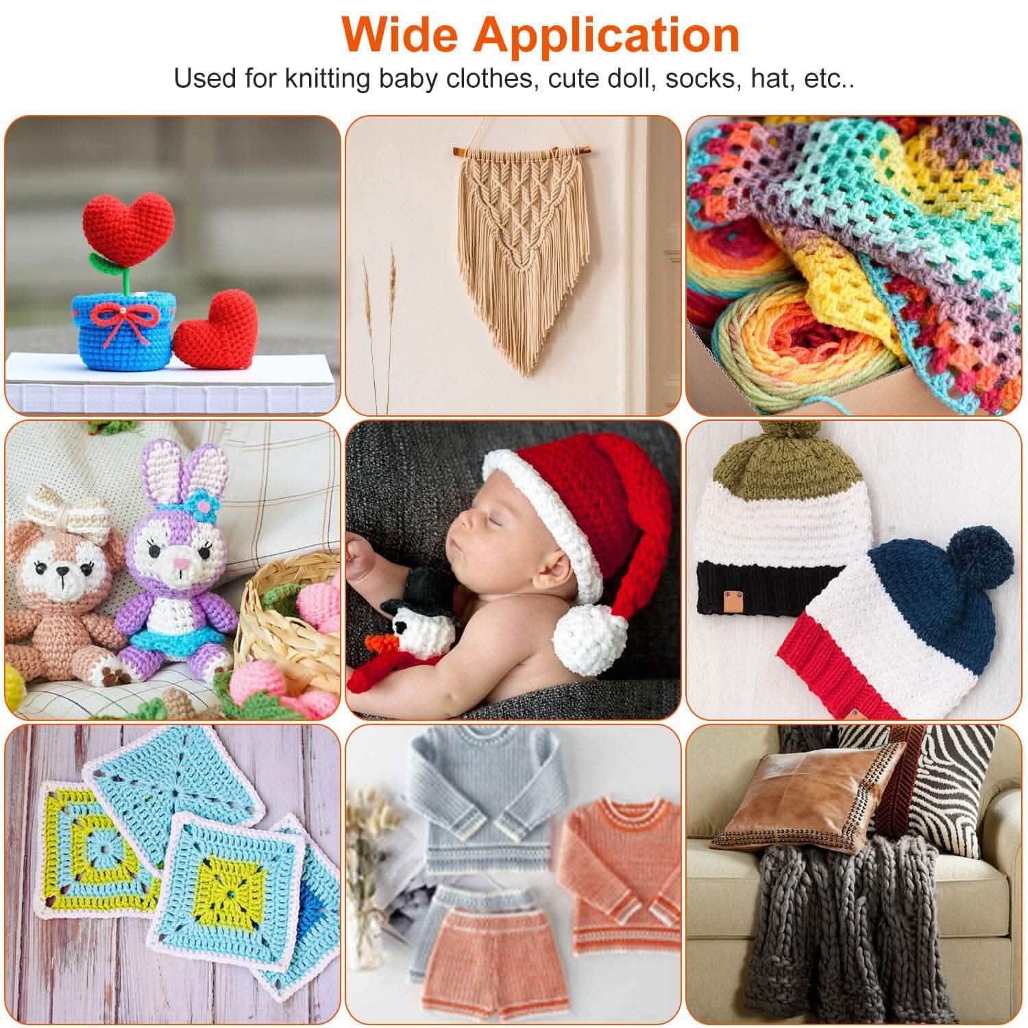 34-Piece Set: Aluminum Handle Crochet Hook Needles Knitting Tool School, Office & Art Supplies - Tophatter Daily Deals