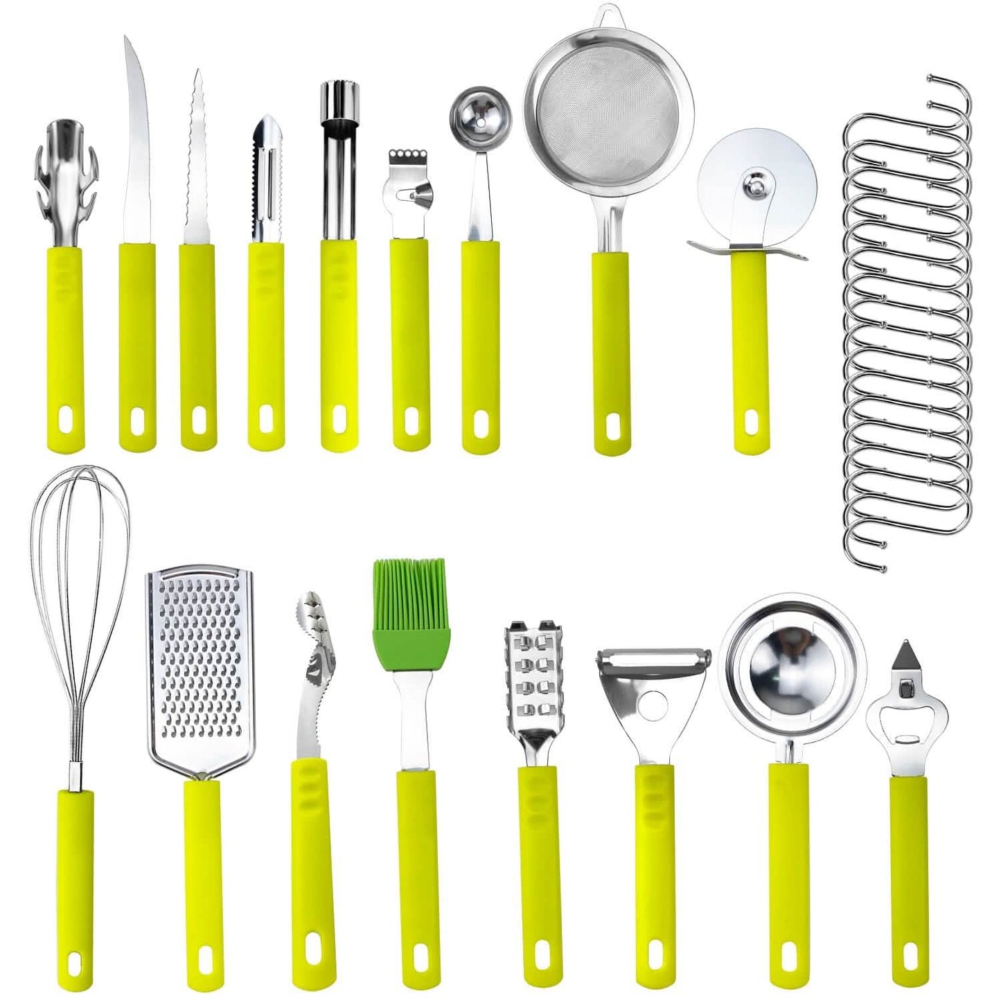 34-Pieces Set: Stainless Steel Kitchen Gadget Tools Set Kitchen Tools & Gadgets - Tophatter Daily Deals
