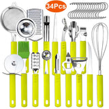 34-Pieces Set: Stainless Steel Kitchen Gadget Tools Set Kitchen Tools & Gadgets - Tophatter Daily Deals