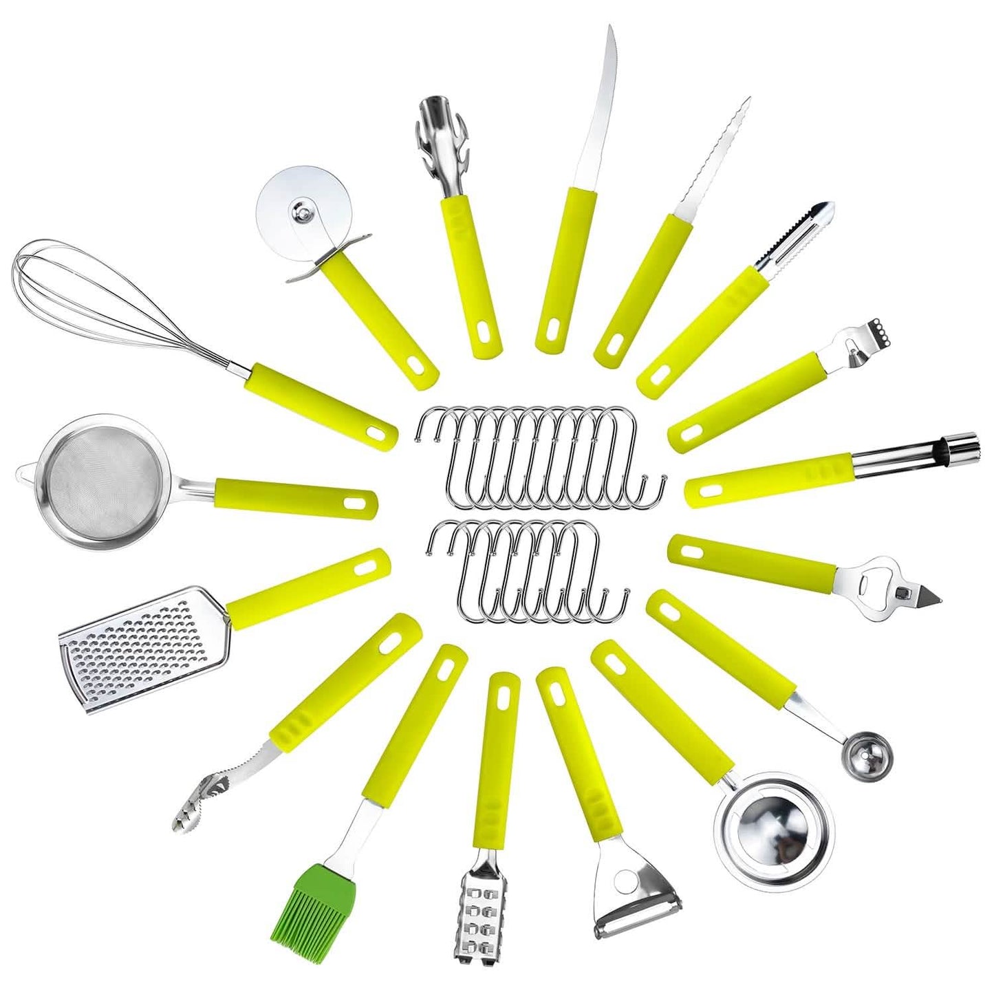 34-Pieces Set: Stainless Steel Kitchen Gadget Tools Set Kitchen Tools & Gadgets - Tophatter Daily Deals