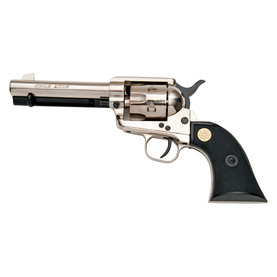 Kimar Old West M1873 9mm Nickel Finish Fast Draw Blank Firing Revolver - Tophatter's Inc. Weapons Store Online Collectible Weapons - Tophatter Daily Deals