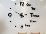 3D Wall Sticker Clock BigMac Black 0 - Tophatter Daily Deals