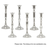 Silver Metal Dinner Table Pillar Candlestick Candle Holder Decoration - Design Varies Candlestick - Tophatter Daily Deals