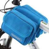 Bicycle bag front beam bag saddle bag mountain bike equipment riding bag on tube bag bicycle accessories bag Blue 0 - Tophatter Daily Deals