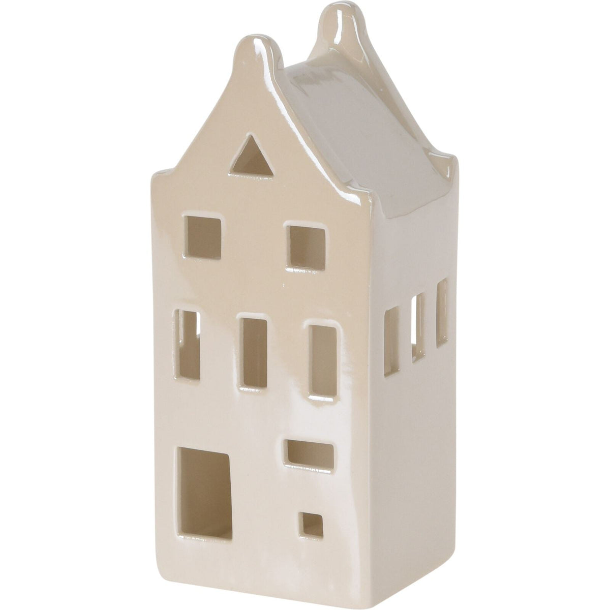 15cm White Ceramic LED Christmas House | Light-Up Ornament | Design Varies LED Light - Tophatter Daily Deals