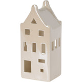 15cm White Ceramic LED Christmas House | Light-Up Ornament | Design Varies LED Light - Tophatter Daily Deals