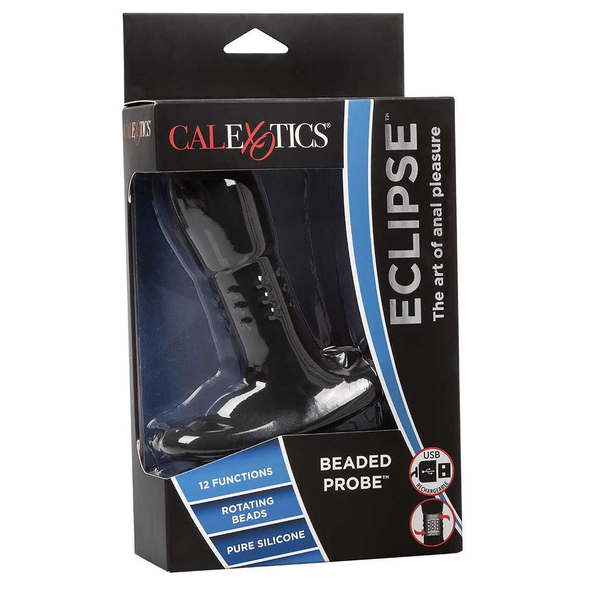 Eclipse Beaded Probe in Black Anal Sex Toys - Tophatter Daily Deals