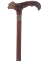 King Kong: Bronze Artisan Intricate Detail Design Cane Hand Carved Artisan - Tophatter Daily Deals
