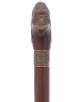 King Kong: Bronze Artisan Intricate Detail Design Cane Hand Carved Artisan - Tophatter Daily Deals