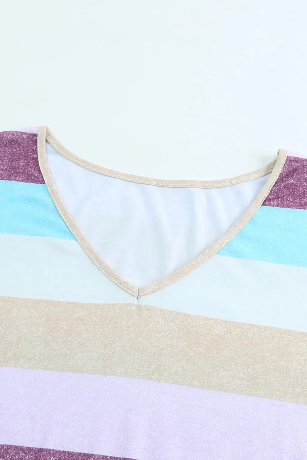 Striped V-Neck Curved Hem Midi Dress Casual Dresses - Tophatter Daily Deals