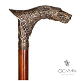 Wolf Vintage: Bronze Artisan Intricate Detail Design Cane Hand Carved Artisan - Tophatter Daily Deals