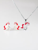 Alloy pony jewelry set Silver 0 - Tophatter Daily Deals