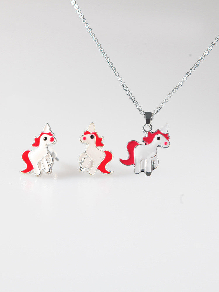 Alloy pony jewelry set Silver 0 - Tophatter Daily Deals