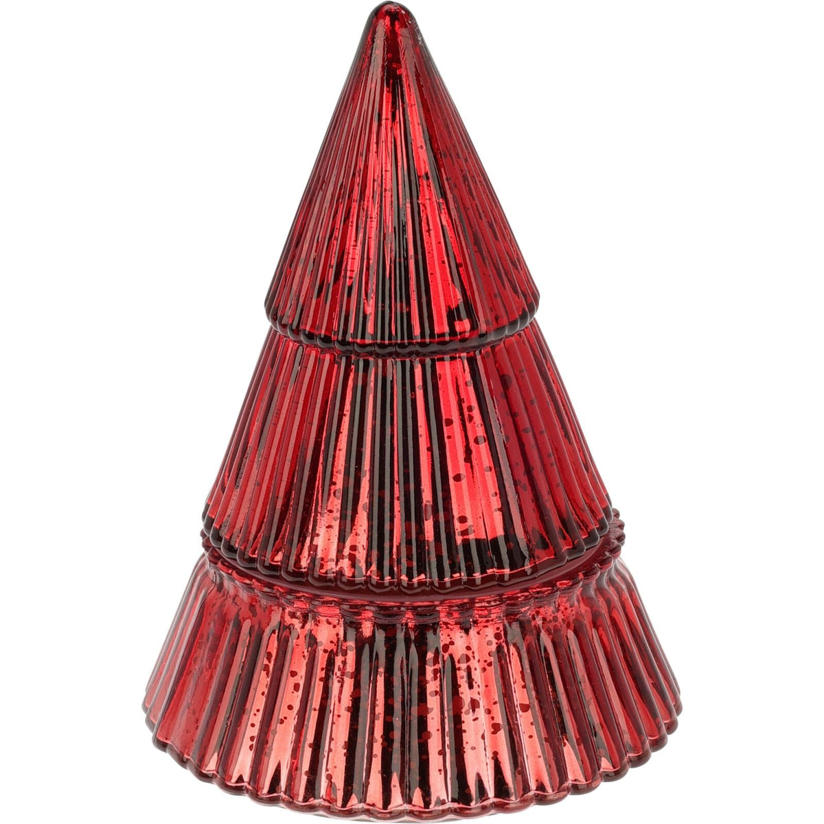 Glass Christmas Tree 2-wick Scented Candle | Christmas Candle Holder - 17cm Scented Candle - Tophatter Daily Deals