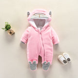 Autumn and winter newborn climbing suit Pink 0 - Tophatter Daily Deals