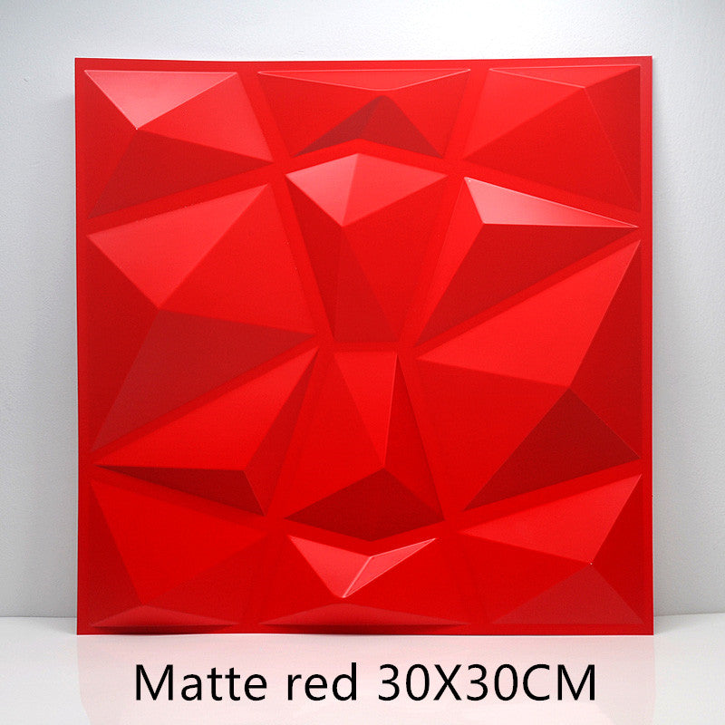 3D solid background wall panel Matte red 30X30 0 - Tophatter Daily Deals