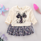 Autumn children female children 0-1-3-5 years old baby girl skirt dress long sleeved women age children skirt Blue 0 - Tophatter Daily Deals