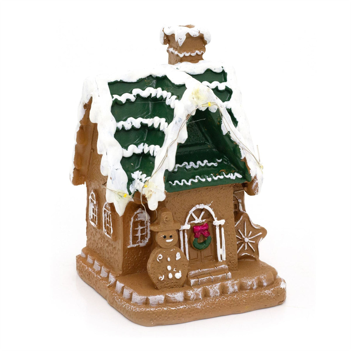 LED Gingerbread House Ornament | Light-Up Mini Christmas House Decoration 13cm LED Light - Tophatter Daily Deals