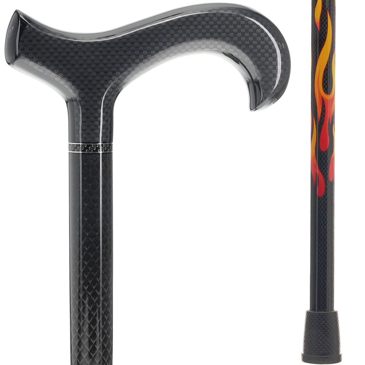 Exclusive Dr. House Flame Derby Cane - Carbon Fiber Dr Gregory House Walking Canes - Tophatter Daily Deals