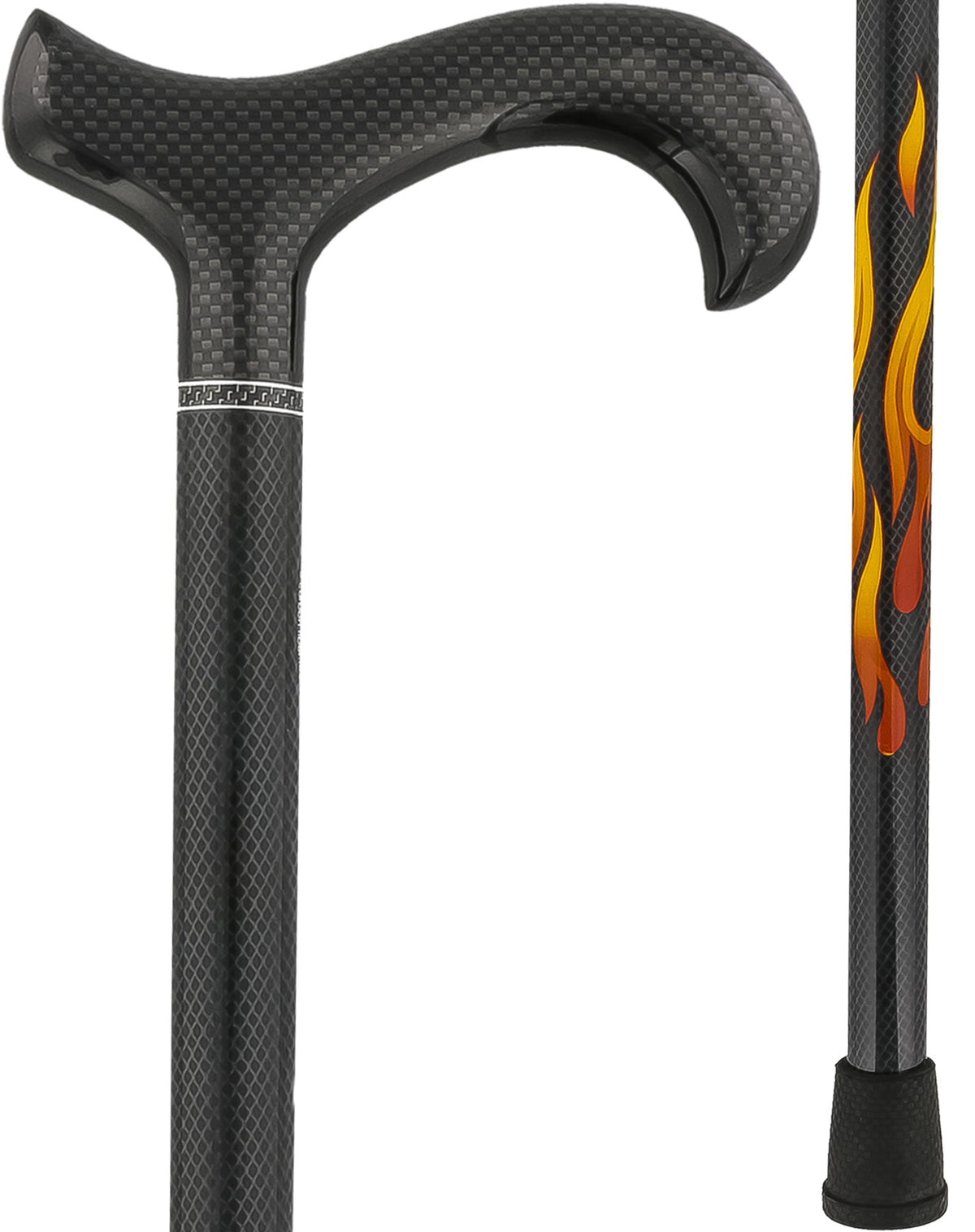 Exclusive Dr. House Flame Derby Cane - Carbon Fiber Dr Gregory House Walking Canes - Tophatter Daily Deals