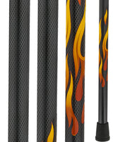 Exclusive Dr. House Flame Derby Cane - Carbon Fiber Dr Gregory House Walking Canes - Tophatter Daily Deals