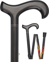 Dr. House Flame Folding Derby Cane: Foldable & Adjustable Carbon Fiber Dr Gregory House Walking Canes - Tophatter Daily Deals