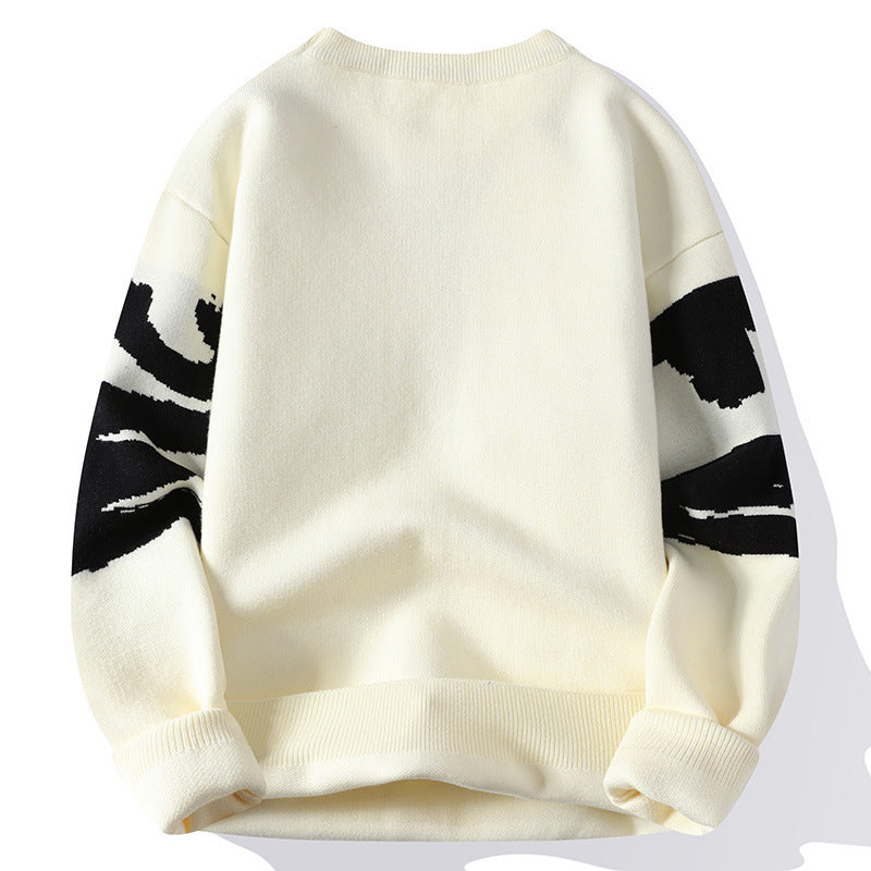 Warm Men's Sweater - Relaxed Crew, Polyester Knit, Winter 3D Changing Face Moving Picture Frame - Tophatter Daily Deals