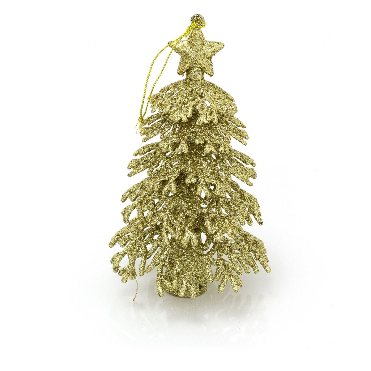Gold Glitter Christmas Tree Shaped Hanging Decoration | Novelty Hanging Christmas Tree Ornament | Xmas Bauble Christmas Bauble Christmas Decor Tree Decoration - Tophatter Daily Deals