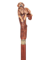 Golden Retriever Dog: Artisan Intricate Detail Handcarved Cane Hand Carved Artisan - Tophatter Daily Deals