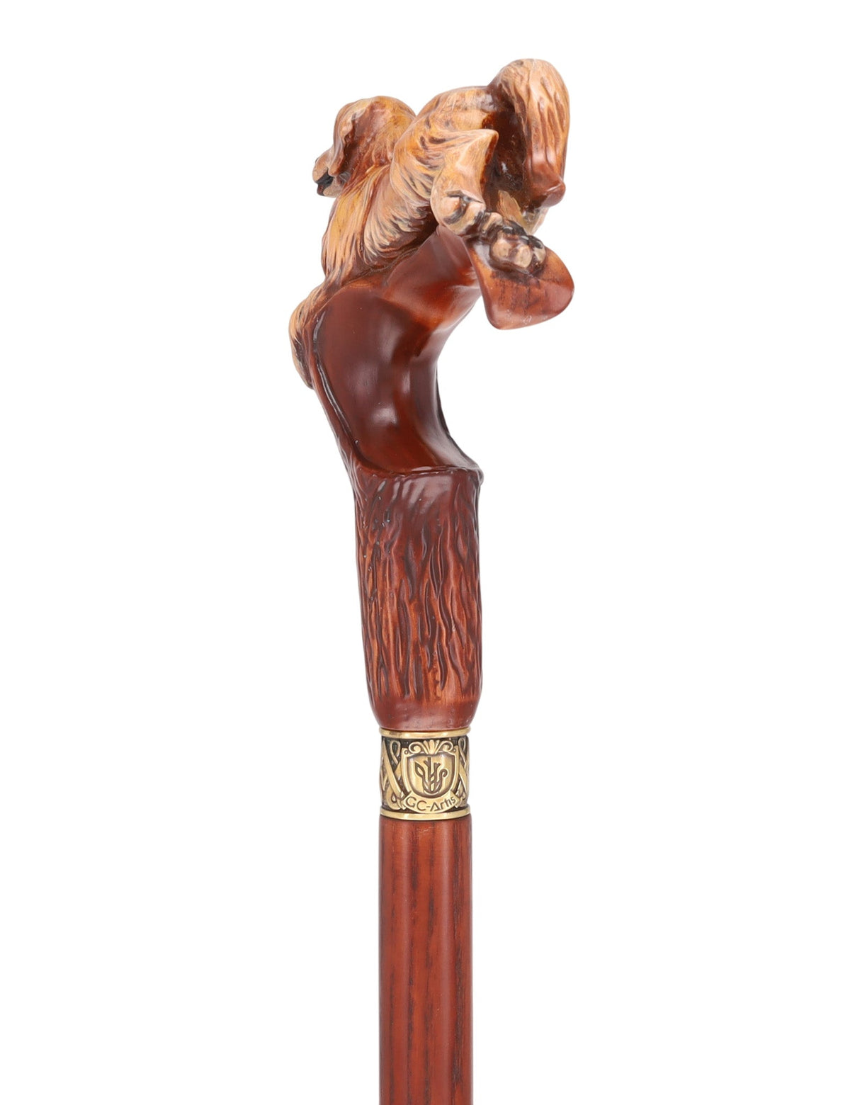 Golden Retriever Dog: Artisan Intricate Detail Handcarved Cane Hand Carved Artisan - Tophatter Daily Deals