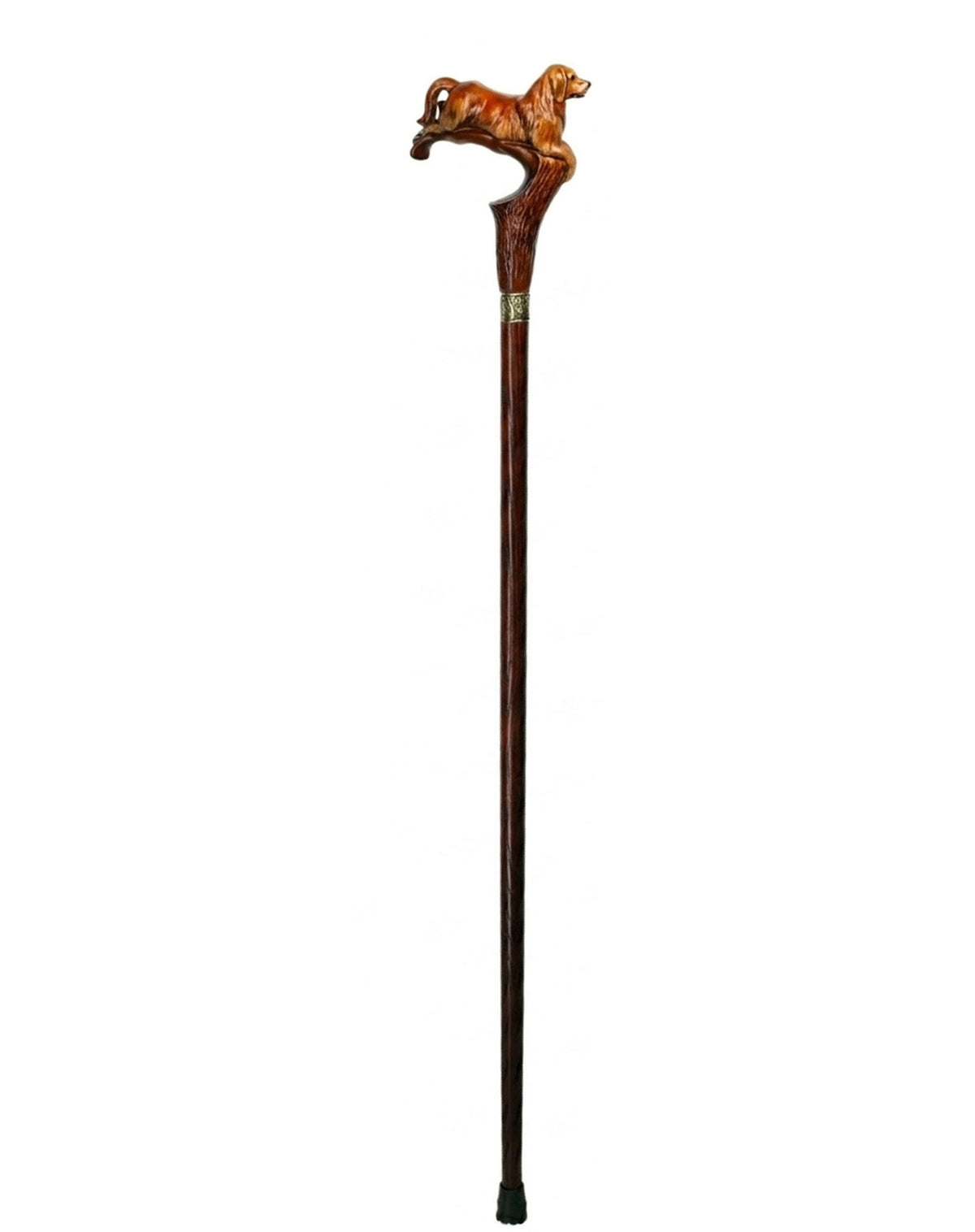 Golden Retriever Dog: Artisan Intricate Detail Handcarved Cane Hand Carved Artisan - Tophatter Daily Deals
