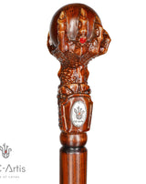 The Dragon Claw Staff - Light Wood Walking Staff Master-Carved Walking Staff Hand Carved Artisan - Tophatter Daily Deals