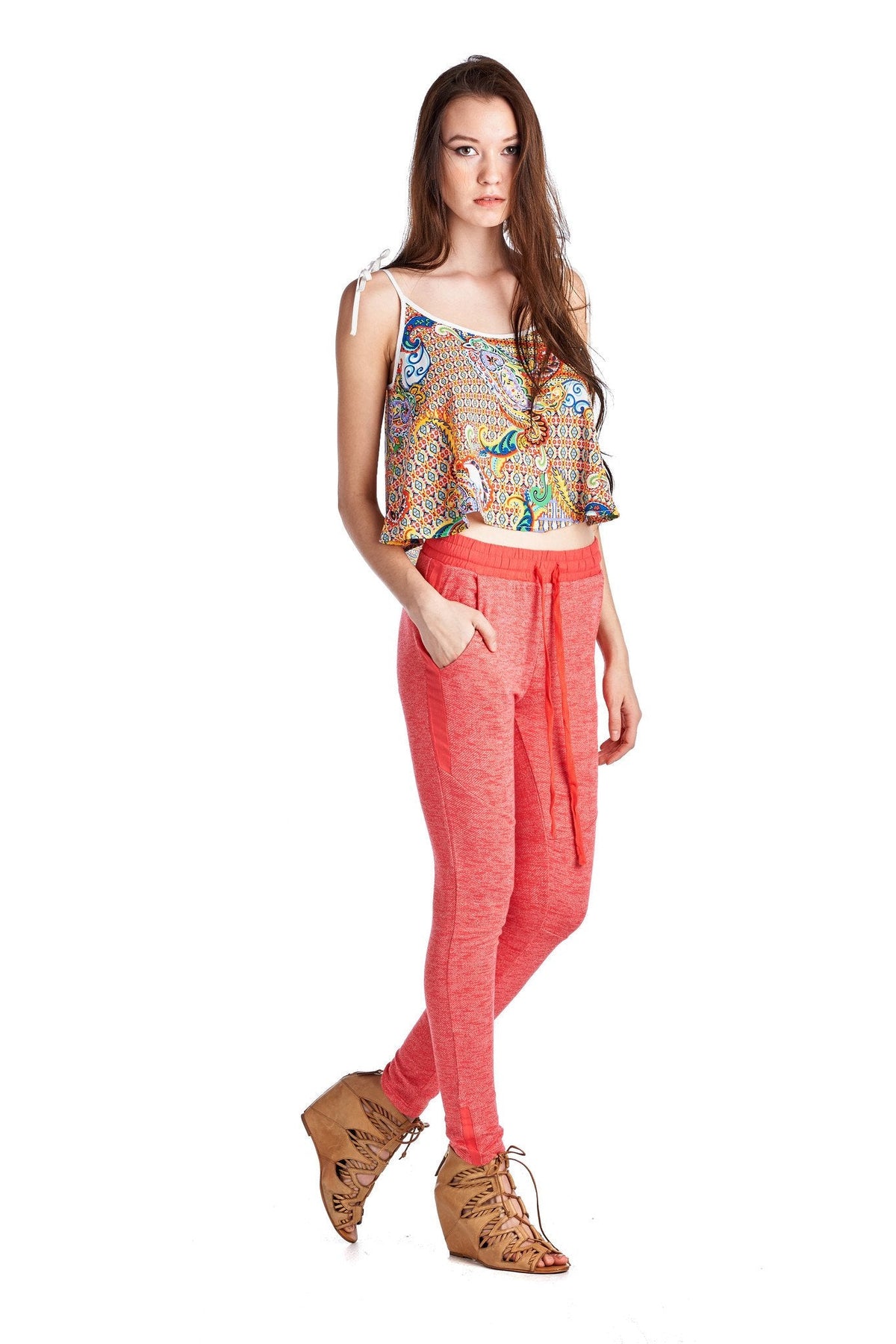 Women's Printed Crop Top Tops - Tophatter Daily Deals