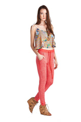 Women's Printed Crop Top Tops - Tophatter Daily Deals