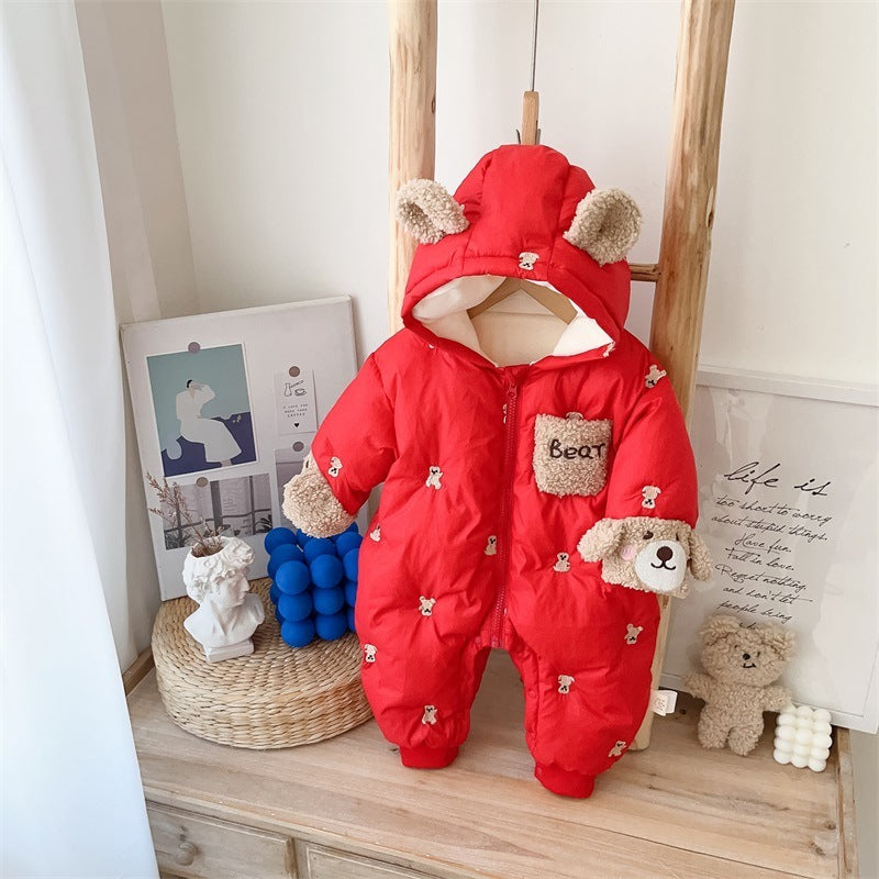 Baby Winter Clothes Velvet Padded Coat 0 - Tophatter Daily Deals